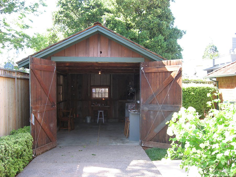The garage door